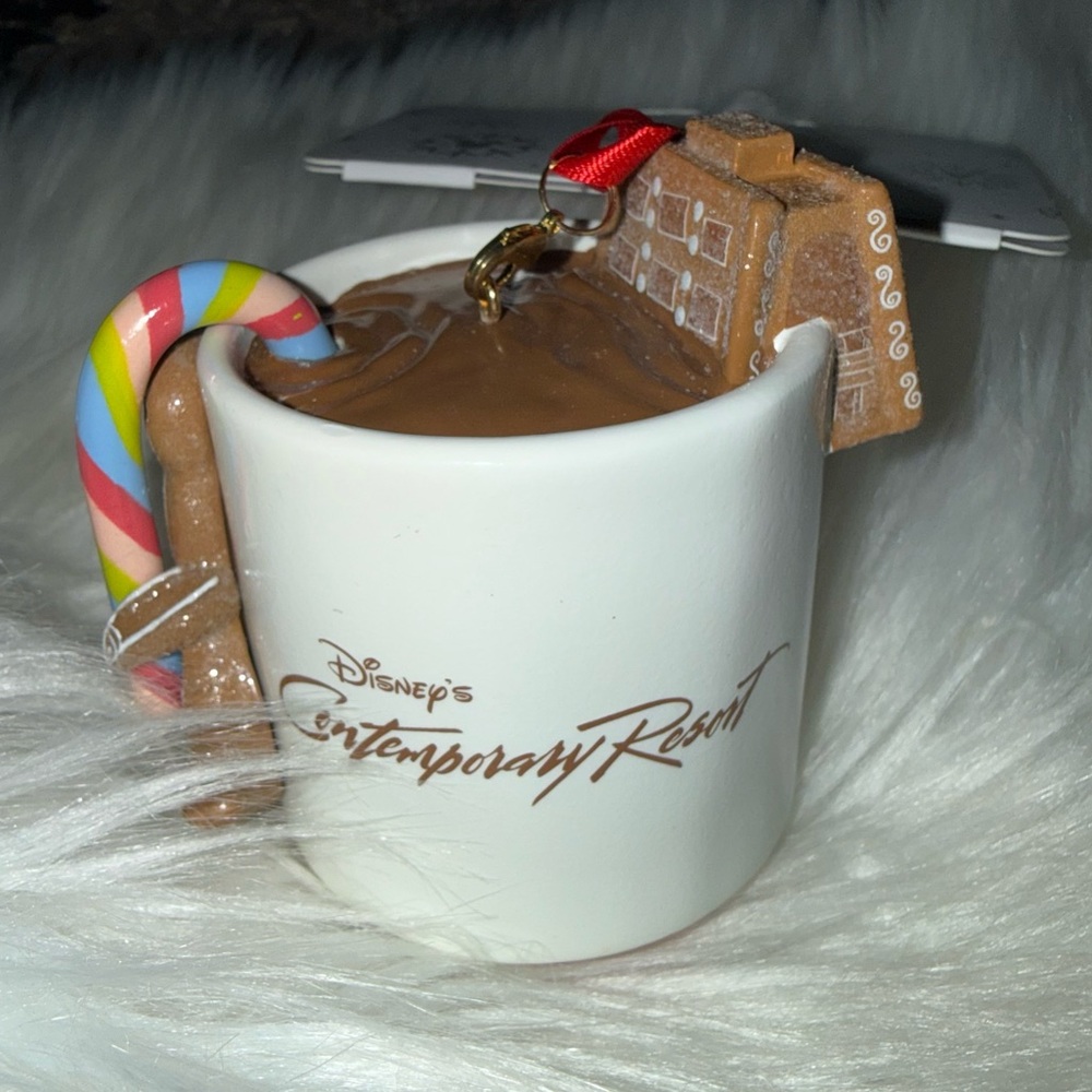 NWT Disney’s Contemporary Resort gingerbread hot cocoa mug ornament